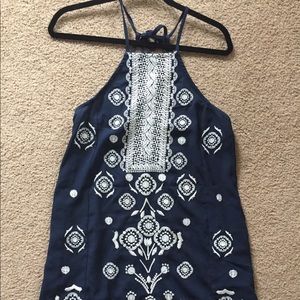 Abercrombie & Fitch Embroidered sun dress